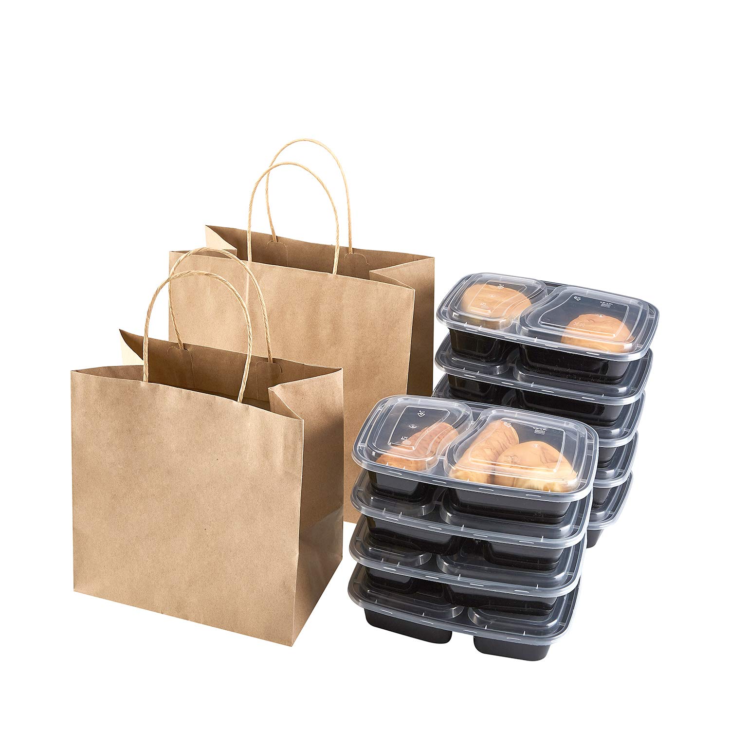 12 x 14 x 3 inches Paper Bags Brown / Kraft Paper Bags with Handles Bag Shape 110 Grams - Image 3