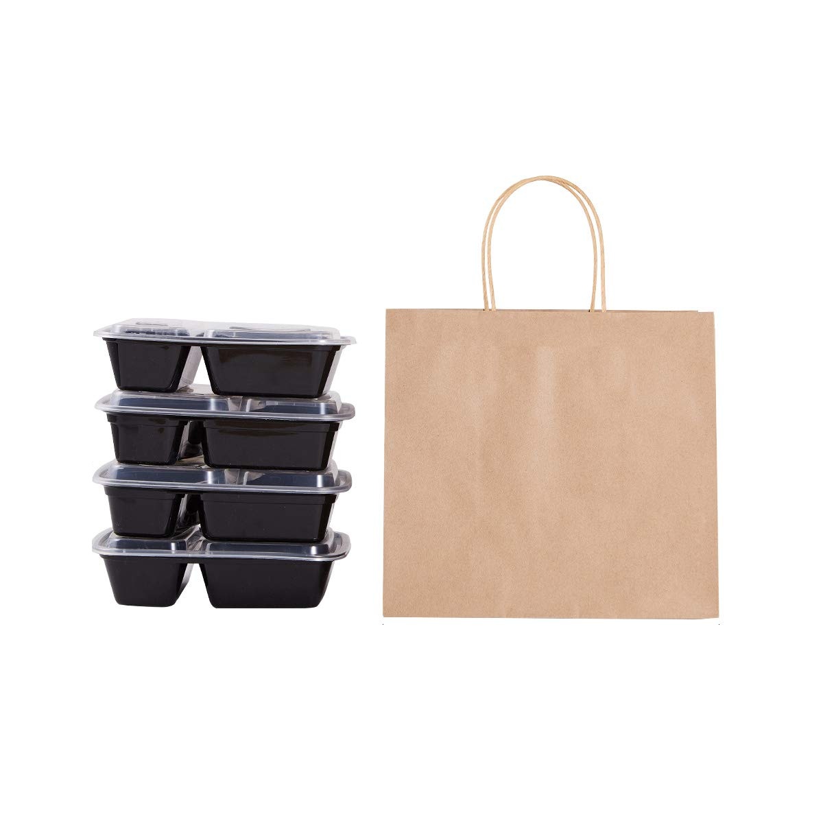 12 x 14 x 3 inches Paper Bags Brown / Kraft Paper Bags with Handles Bag Shape 110 Grams - Image 2