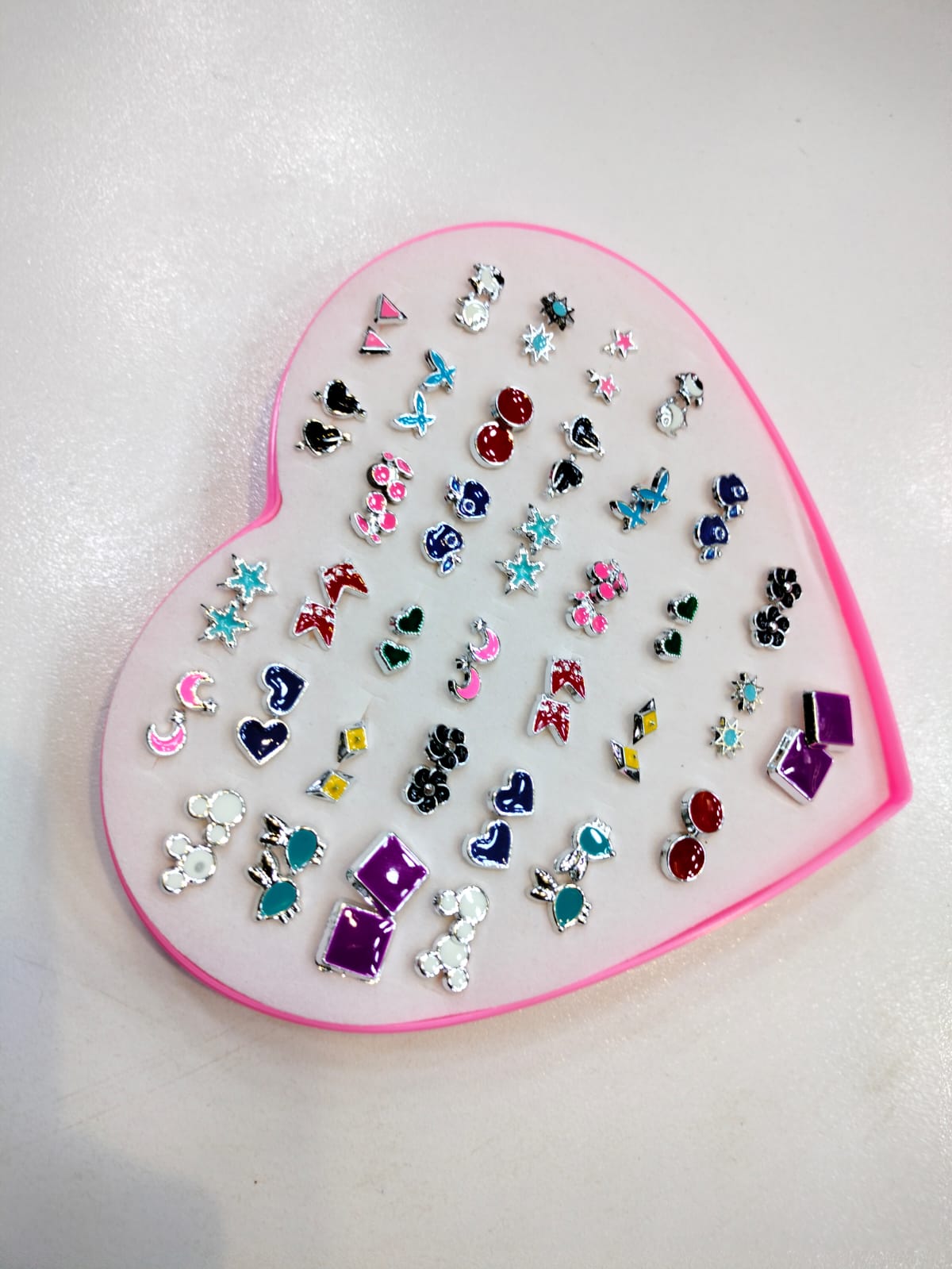 36 Pairs of Multi Silver Studs Earrings For Girls & Women - Image 2