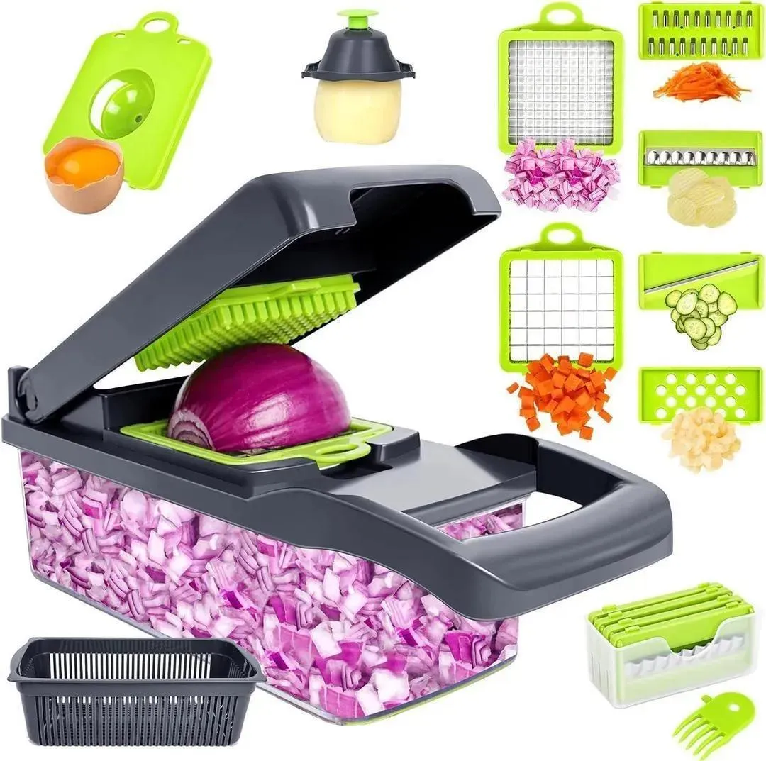 Multicolor Vegetable Cutter with 7 Blades for Easy Slicing Dicing - Image 6