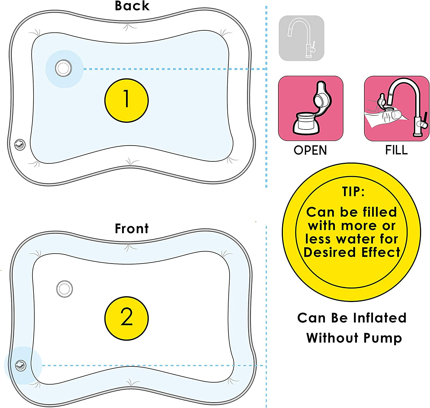 Inflatable Tummy Time Mat - Premium Baby Water Play Mat for Infants - Image 6