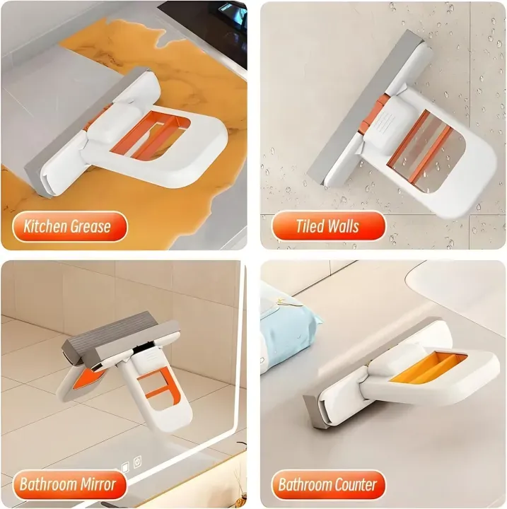 Mini Mop with Water Absorbent Sponge White 24.8x15cm - Image 5