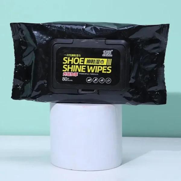 Shoe Wipes Black 80 Pcs Non-Woven