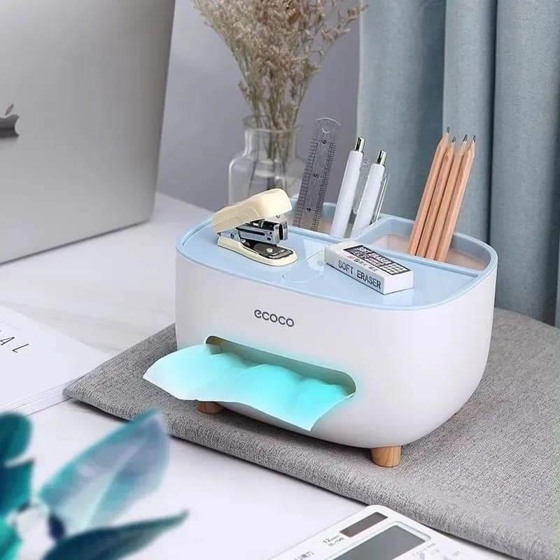 White ABS Plastic Tissue Box 21x16x12cm - Image 5