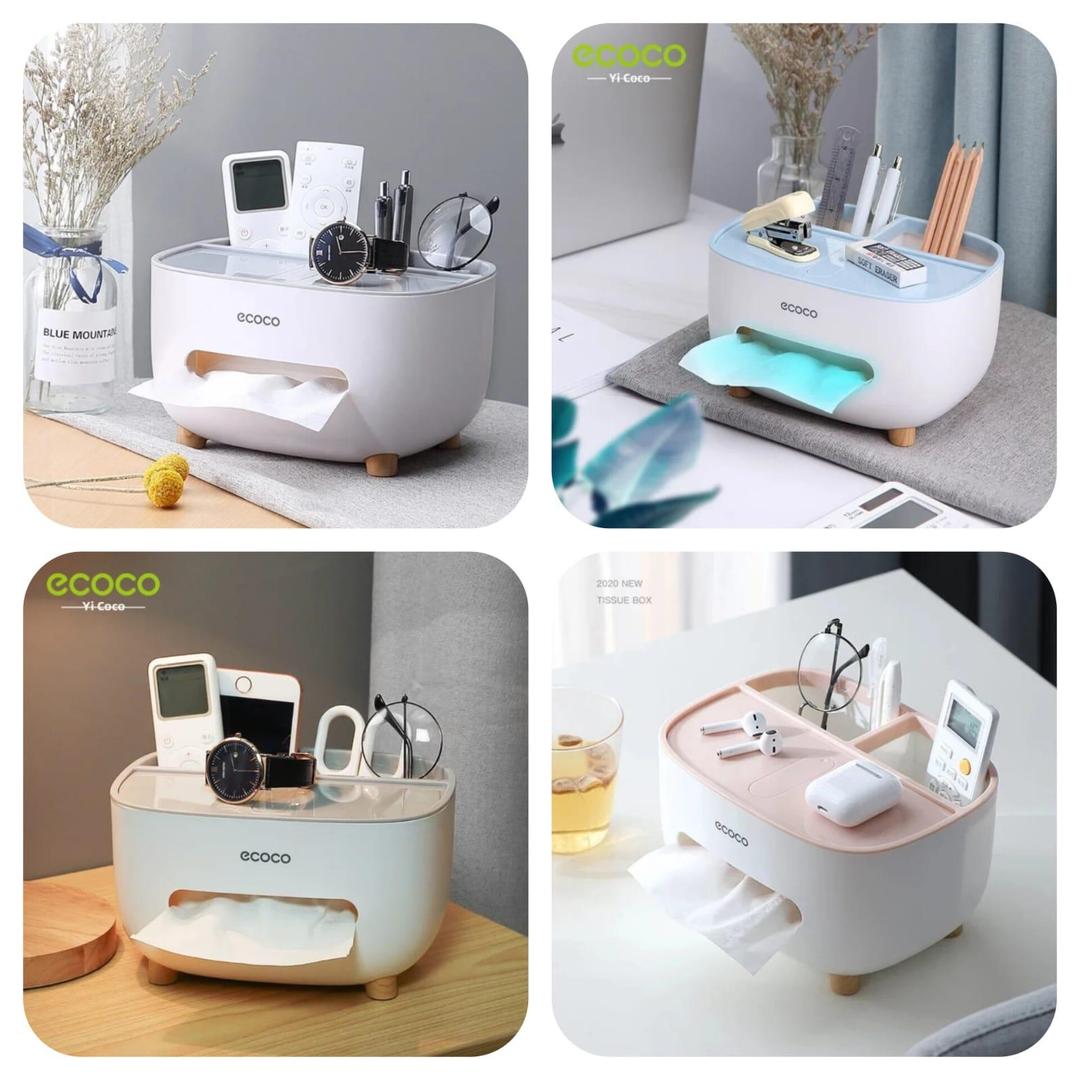 White ABS Plastic Tissue Box 21x16x12cm - Image 6
