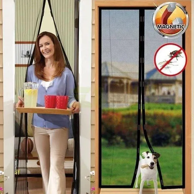 Magnetic Screen Door for Balcony & Patios, Black, 80x36" - Image 3