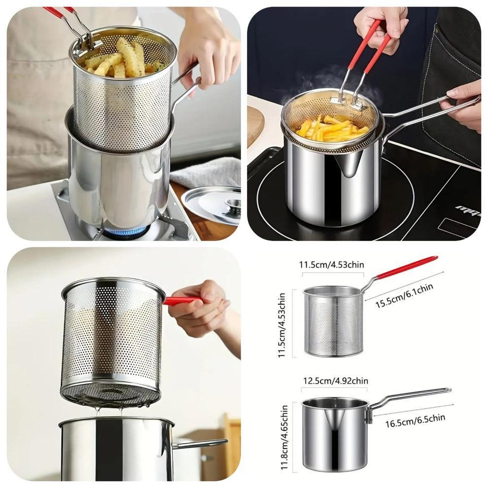 Stainless Steel Strainer Pot 1200ml Silver - Image 2