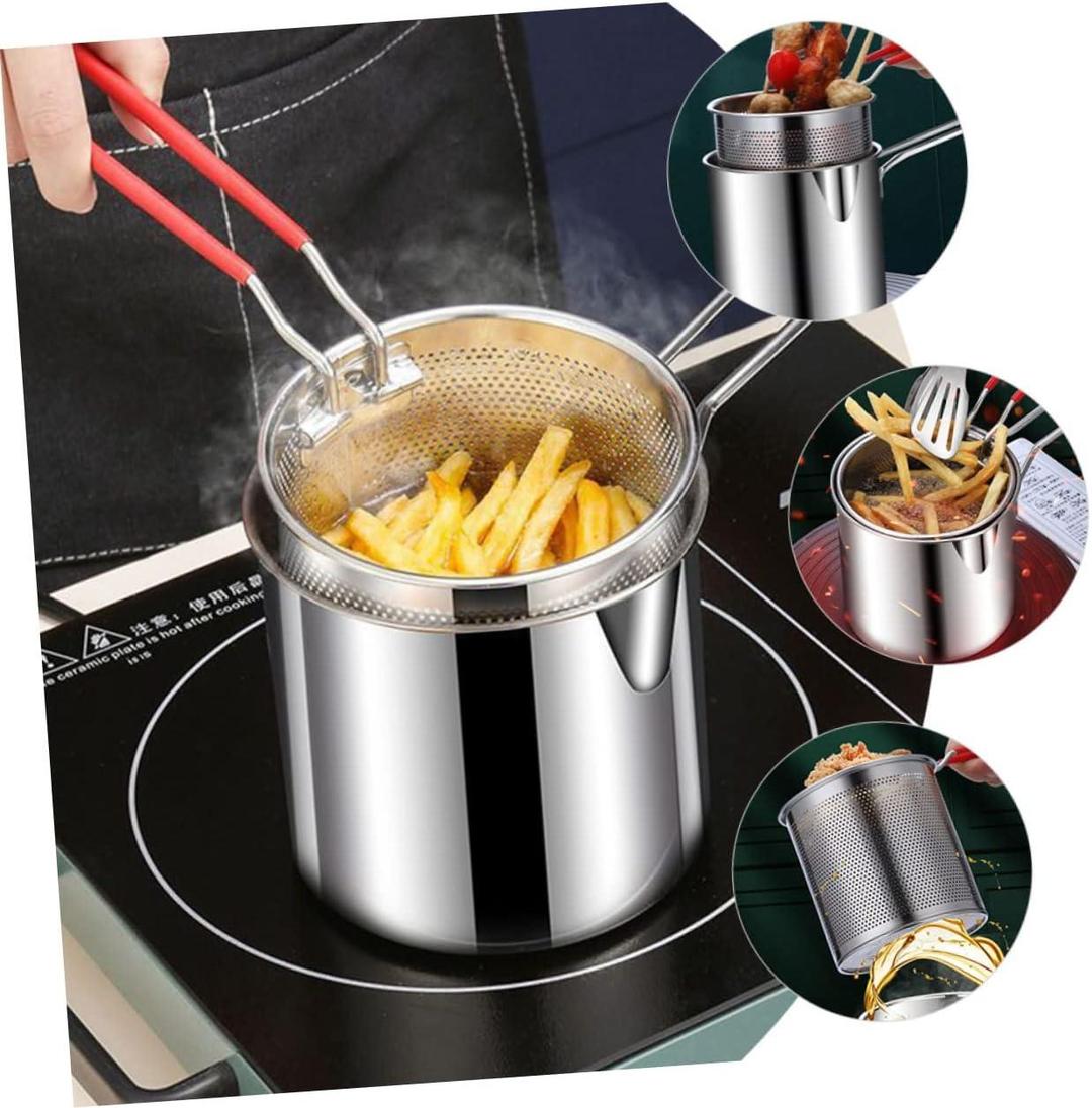 Stainless Steel Strainer Pot 1200ml Silver - Image 5