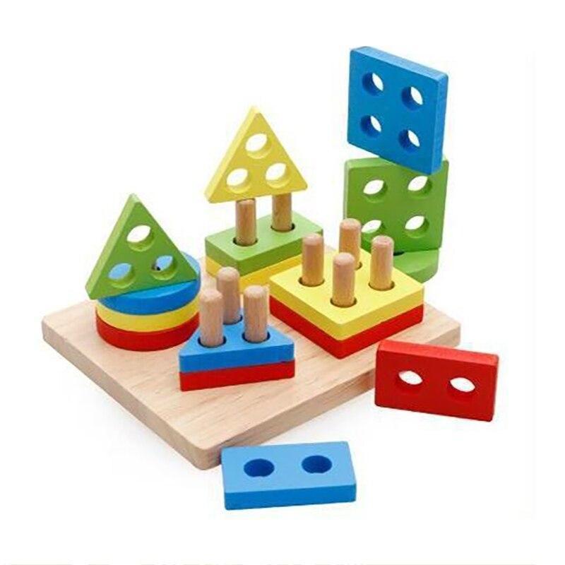 Wooden Shapes Sorter Toy for Kids Educational Play - Image 4