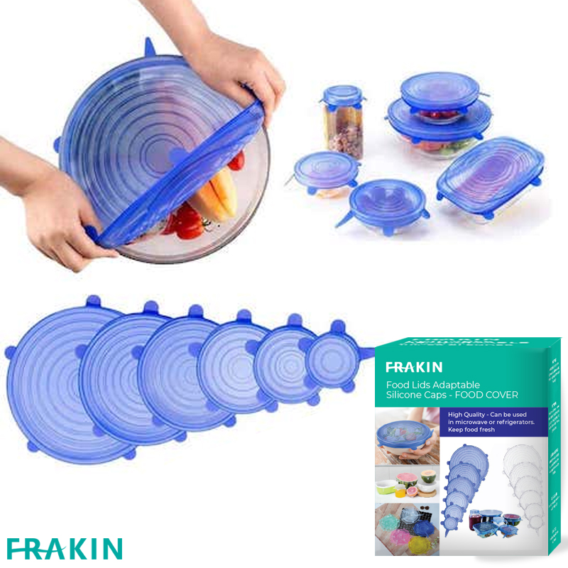 6Pcs Universal Food Silicone Cover Silicone Stretch Lids For Cookware Reusable Stretch Lids silicone lid covers silicone lids - Image 4