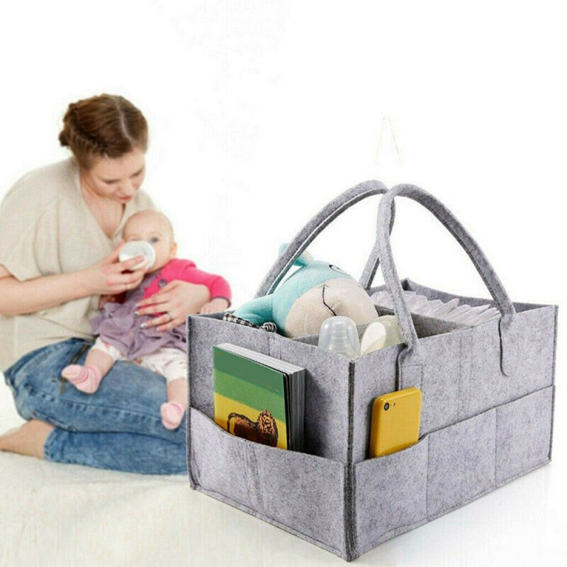 Baby Diaper Caddy Organizer, Foldable Storage Bag - Image 3