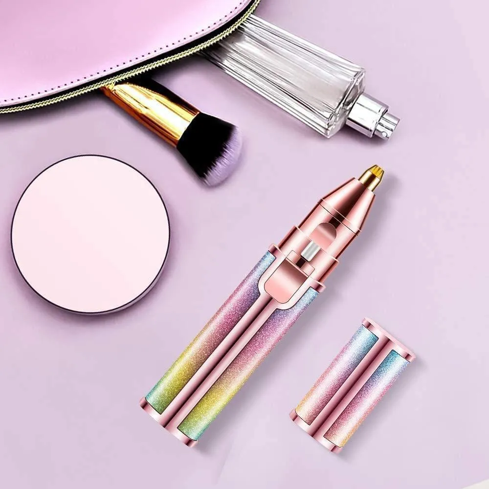 Rechargeable Eyebrow Trimmer for Women Pink Glitter - Image 3