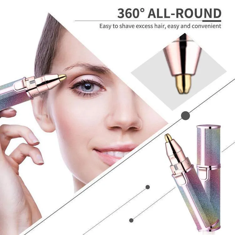 Rechargeable Eyebrow Trimmer for Women Pink Glitter - Image 4