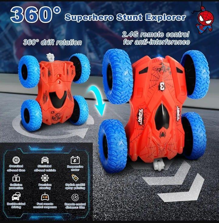 RC Car Spider Theme Red Blue Electric Drive - Image 4