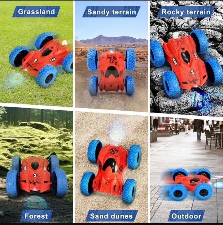 RC Car Spider Theme Red Blue Electric Drive - Image 3