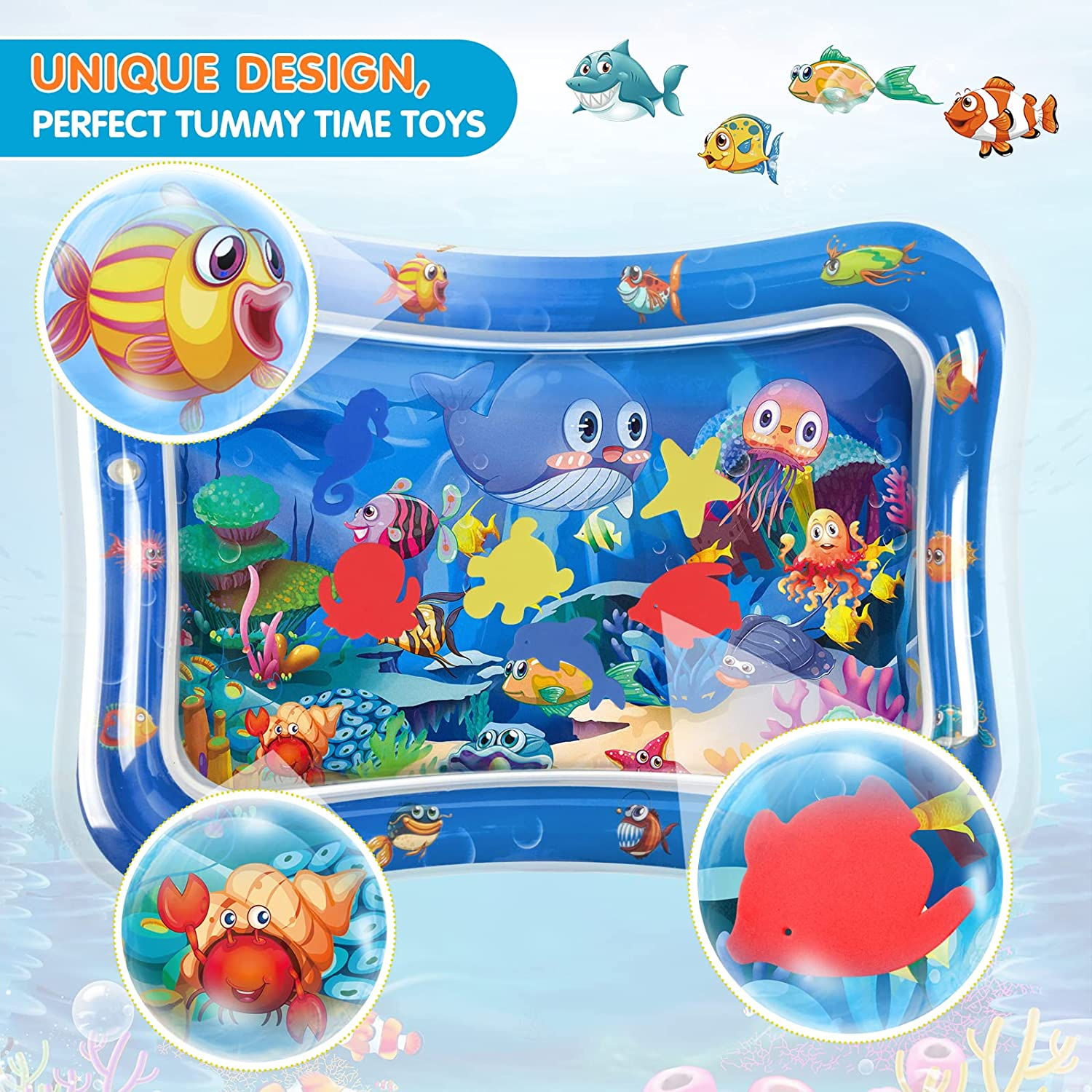 Inflatable Tummy Time Mat - Premium Baby Water Play Mat for Infants - Image 3