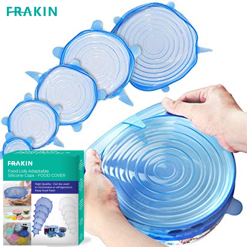 6Pcs Universal Food Silicone Cover Silicone Stretch Lids For Cookware Reusable Stretch Lids silicone lid covers silicone lids - Image 3