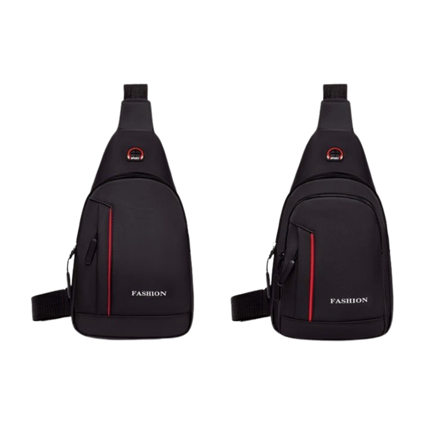 Water-Resistant Nylon Side Bag for Men - Compact Crossbody Chest Pack with Phone Pocket - Image 3