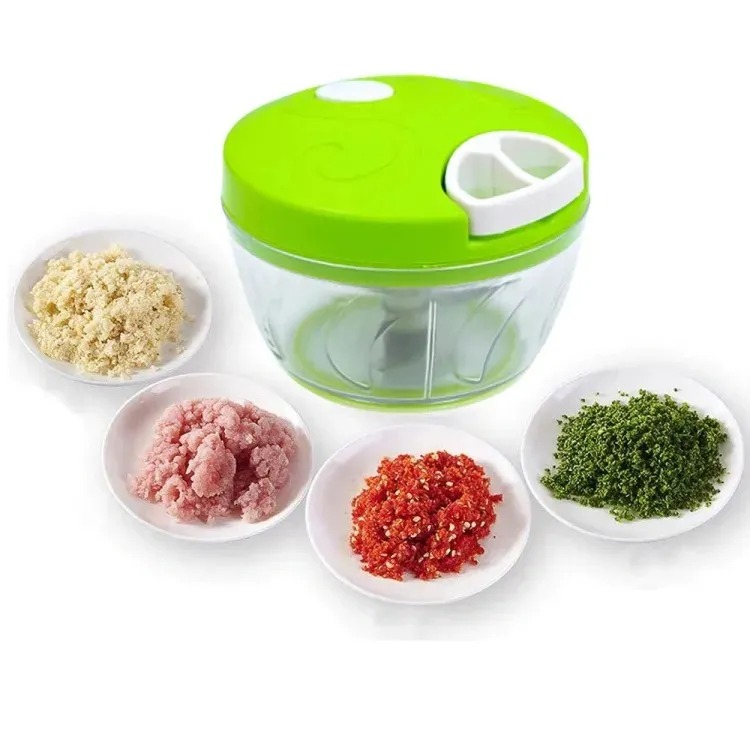 Multifunction Kitchen Food chopper Machine onion chopper Hand Pull Speedy Chopper Turbo Cutter Nicer Dicer Plus Garlic Press small meat Shredders Grinder Mincer Mixer Blender can cut fruits/vegetables/nuts/herbs/onions/garlic/chili - Image 4